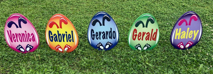 Easter Yard Art-Easter eggs personalized