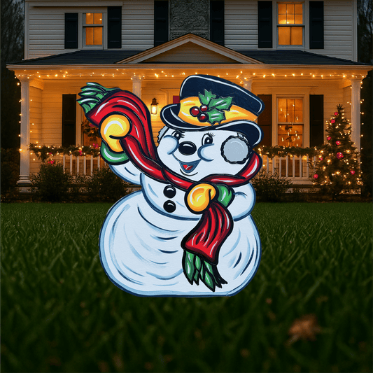 Christmas holiday Snowman Outdoor Sign