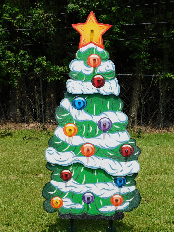 Lighted layered Christmas Tree Yard Art