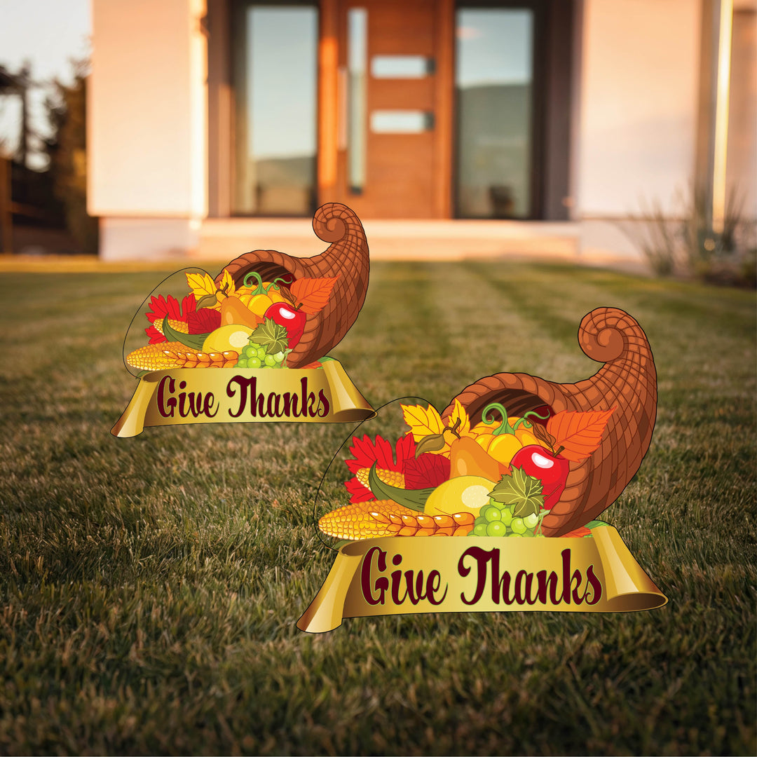 Thanksgiving Cornucopia Thanksgiving Yard Decoration