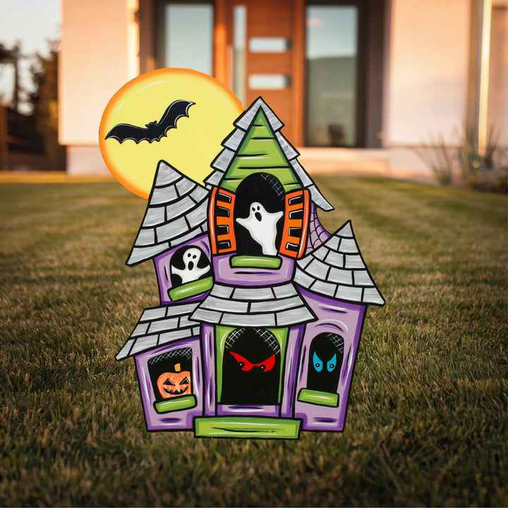 Haunted House Halloween Yard Art