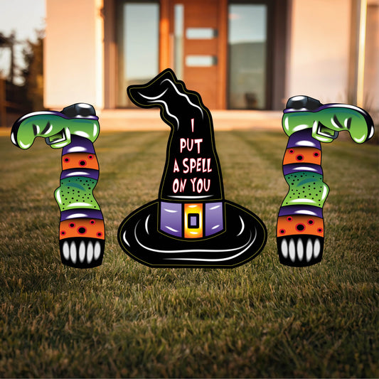 3Pc Set-Witch Hat with Legs