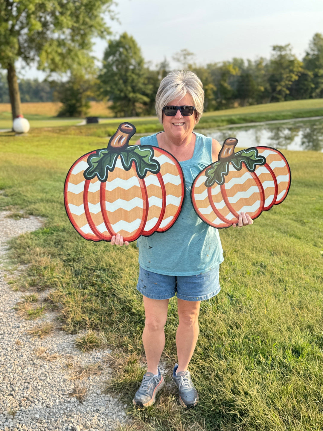 Whimsical Chevron Pumpkin