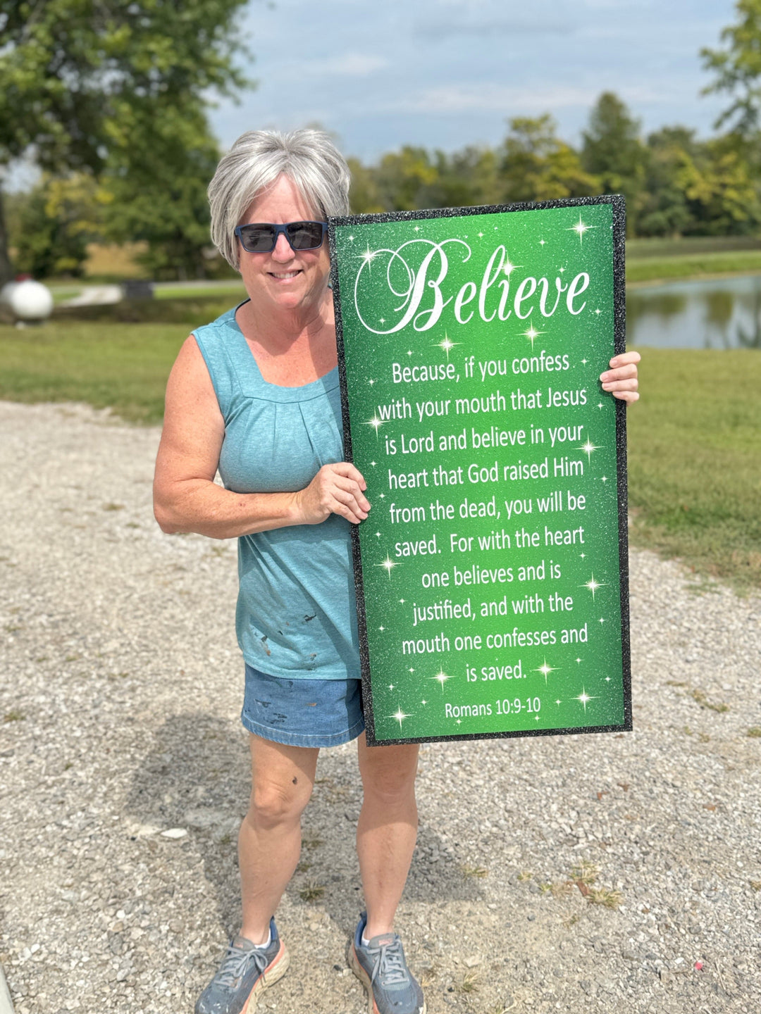 Christmas Joy, Believe, Love, Peace and Hope Yard Signs – Christian Christmas Outdoor Decoration, Religious Bible Verse Lawn Sign for New Home Gifts