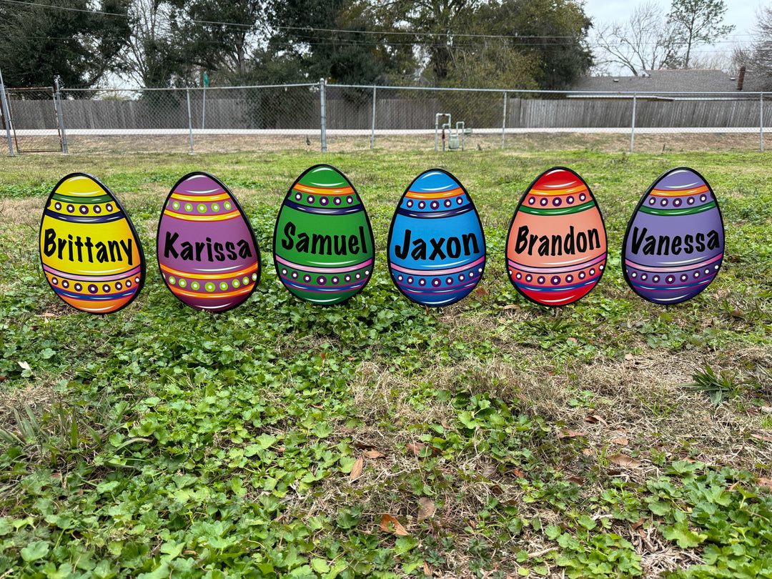 Easter Yard Art-Easter eggs personalized