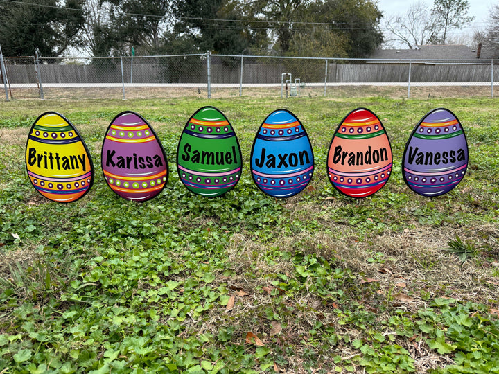 Easter Yard Art-Easter eggs personalized