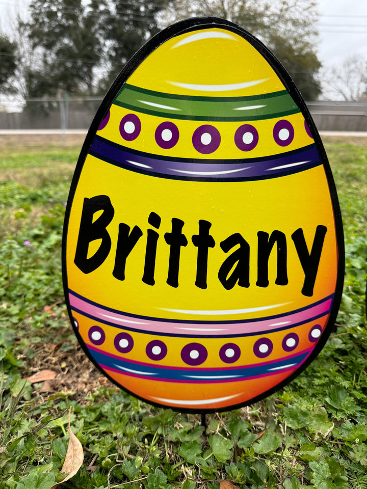 Easter Yard Art-Easter eggs personalized