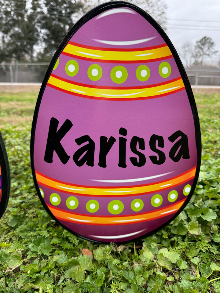 Easter Yard Art-Easter eggs personalized