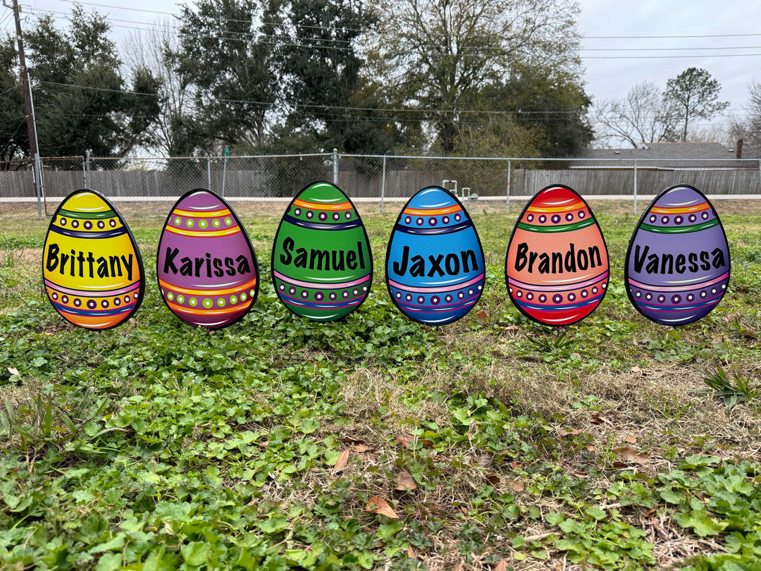 Easter Yard Art-Easter eggs personalized