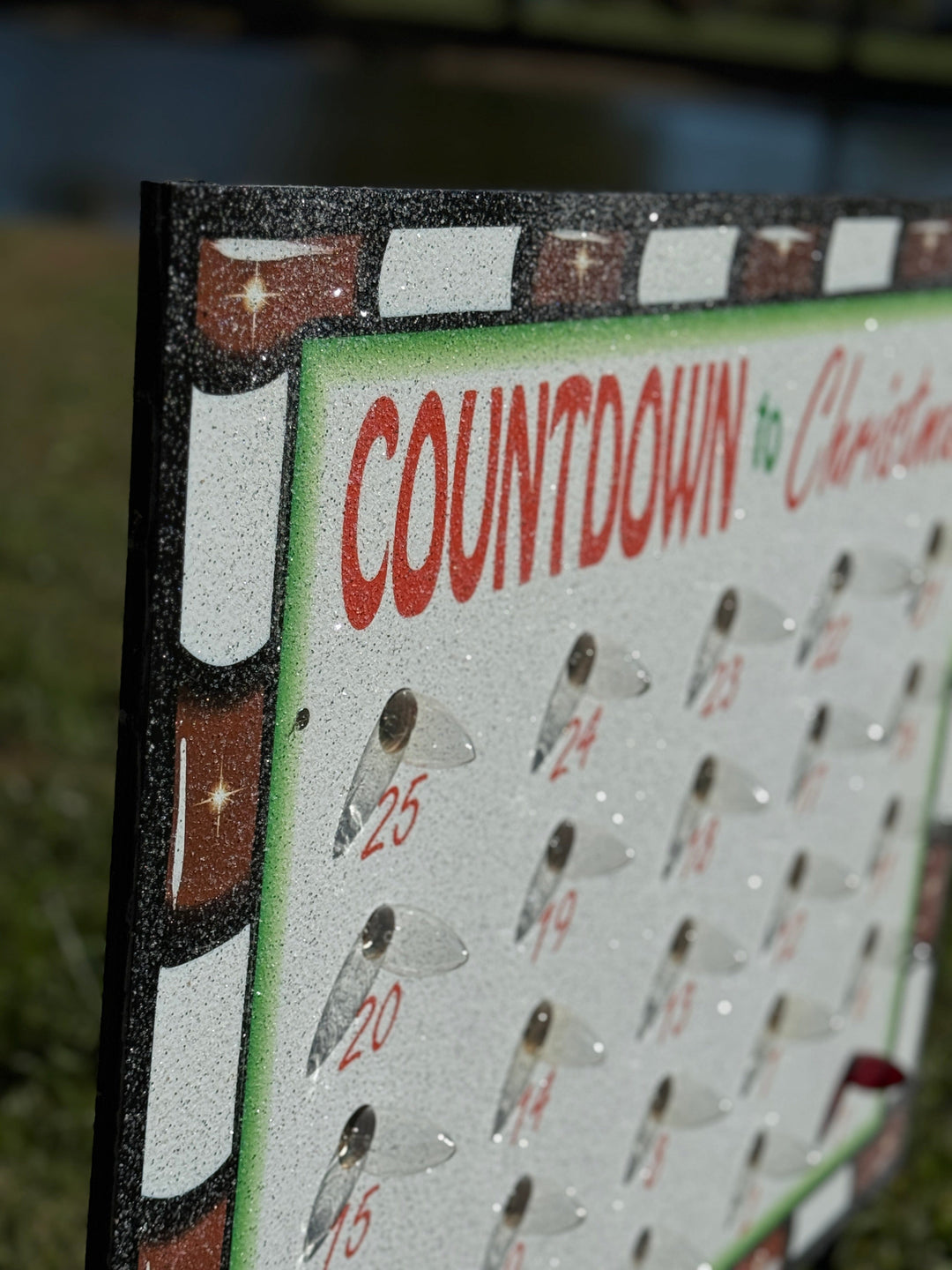 Christmas Countdown Lawn Sign – Outdoor Holiday Calendar with Candy Canes