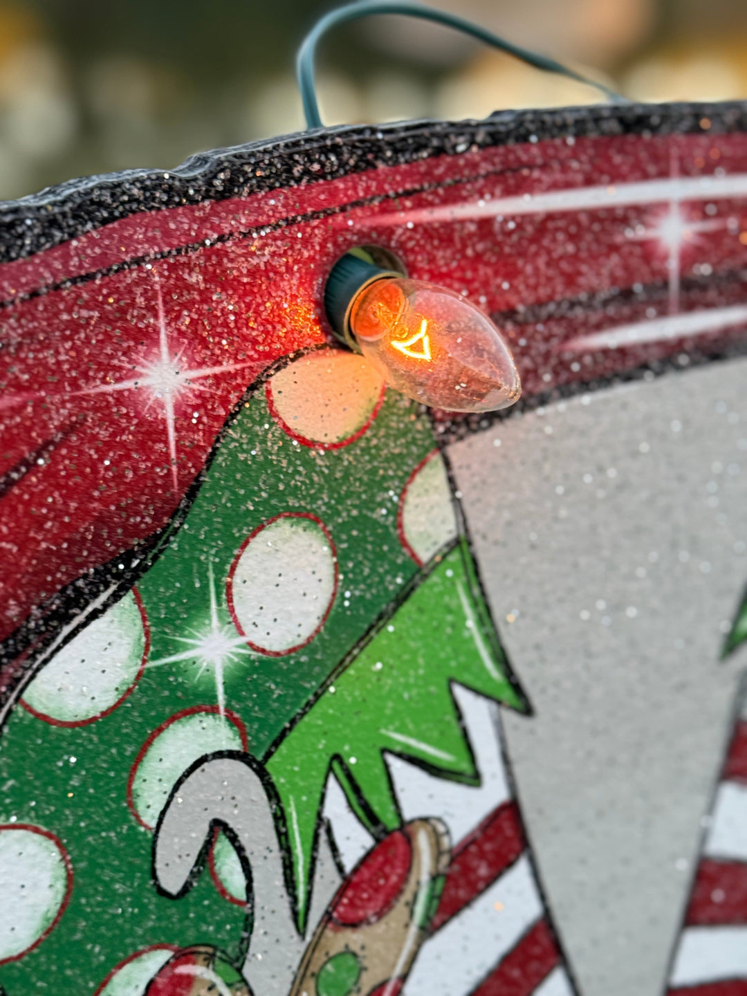 Christmas Yard Décor | Santa & Rudolph in Red Truck Wooden Outdoor Sign