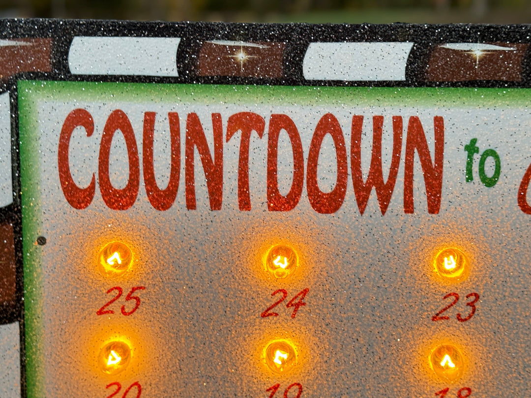 Christmas Countdown Lawn Sign – Outdoor Holiday Calendar with Candy Canes