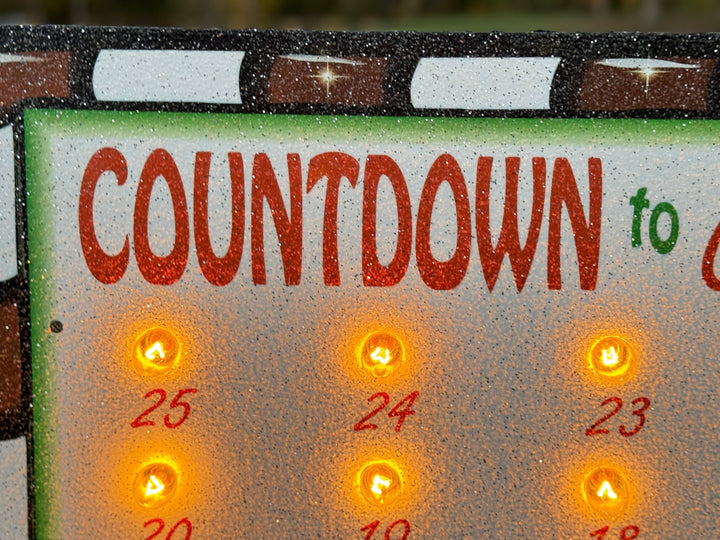 Christmas Countdown Lawn Sign – Outdoor Holiday Calendar with Candy Canes