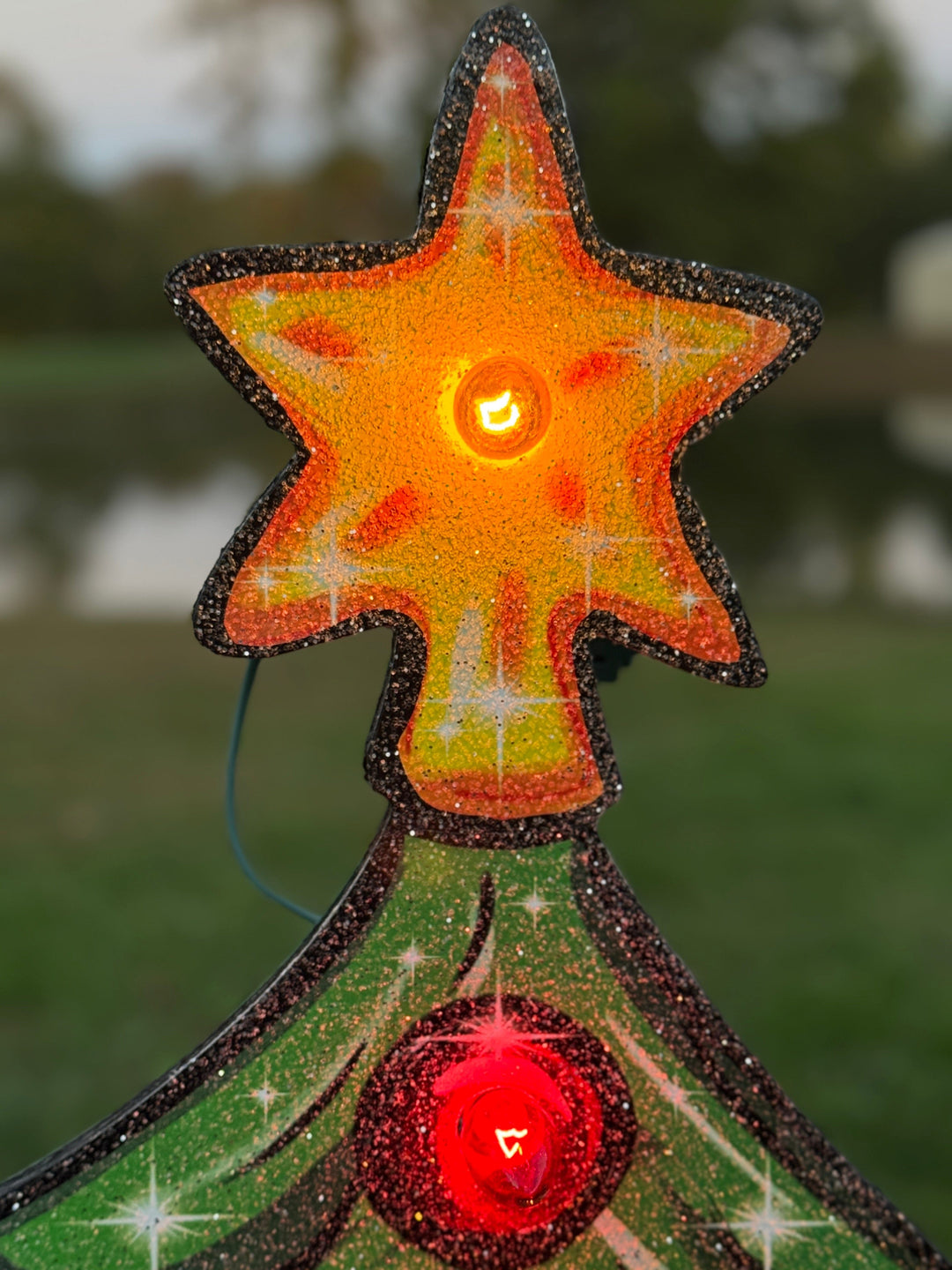 Custom Christmas Yard Decorations – Personalized Tree with Gift Boxes & Candy Canes