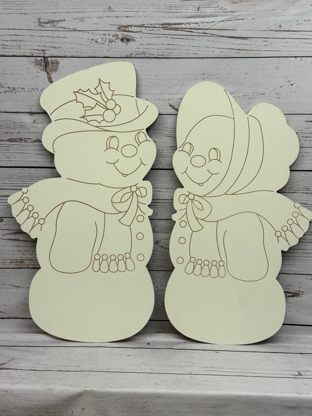 2PC Set of Christmas SnowPa and SnowMa DIY Blank