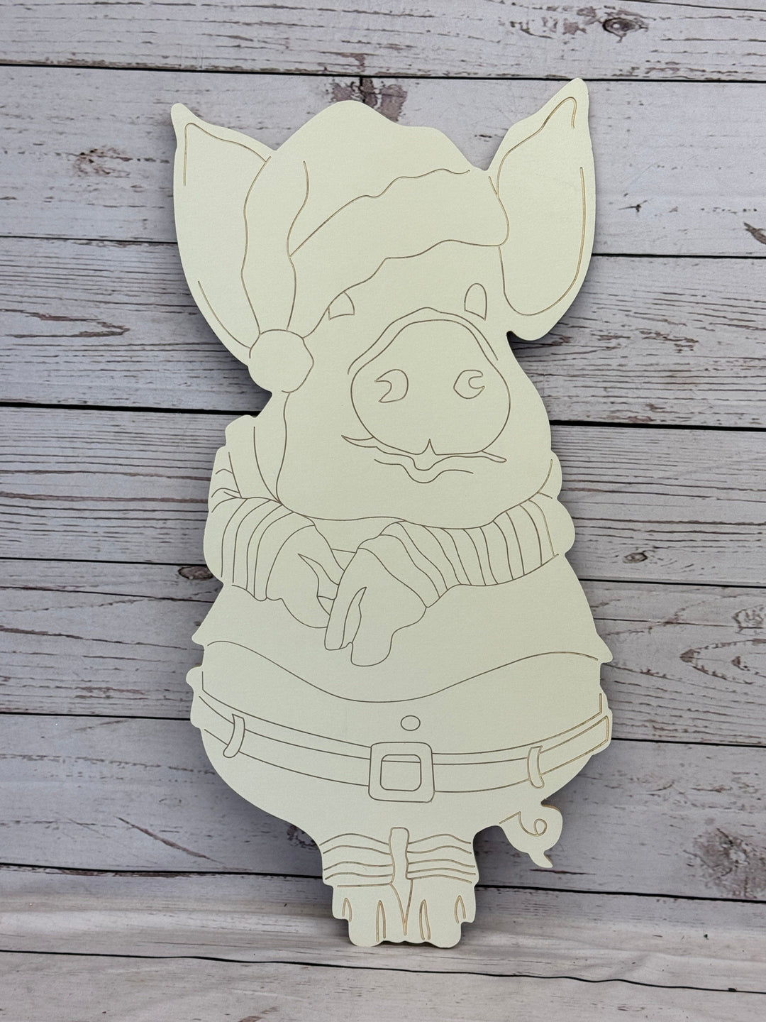 Cute Pig Dress in Winter Suit DIY Blank