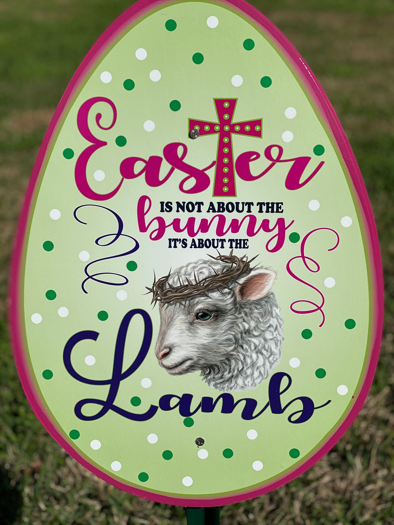 Earter Rising Sign He Is Risen & Not About the Bunny Easter Egg Yard Signs – Yard Art ...