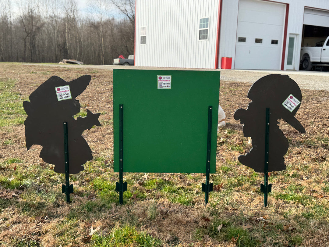 Christmas Boy and Girl Carolers with Jesus is the Reason Sign-Yard Decorations