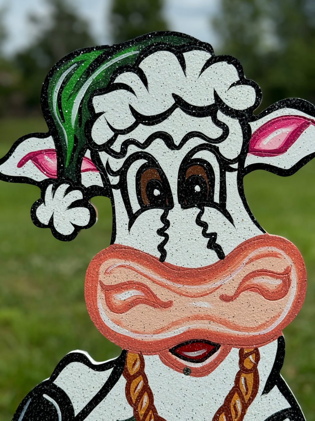 3PC Have a Moory Christmas Cow Set Yard Art Decoration