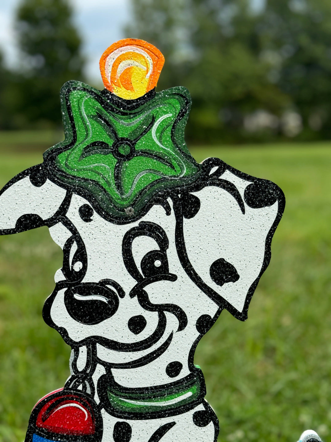Personalized Dog Christmas Yard Signs | Dalmatian Holiday Lawn Decorations | Dog Lover Gift | Custom Bone Ornaments for Yard or Porch