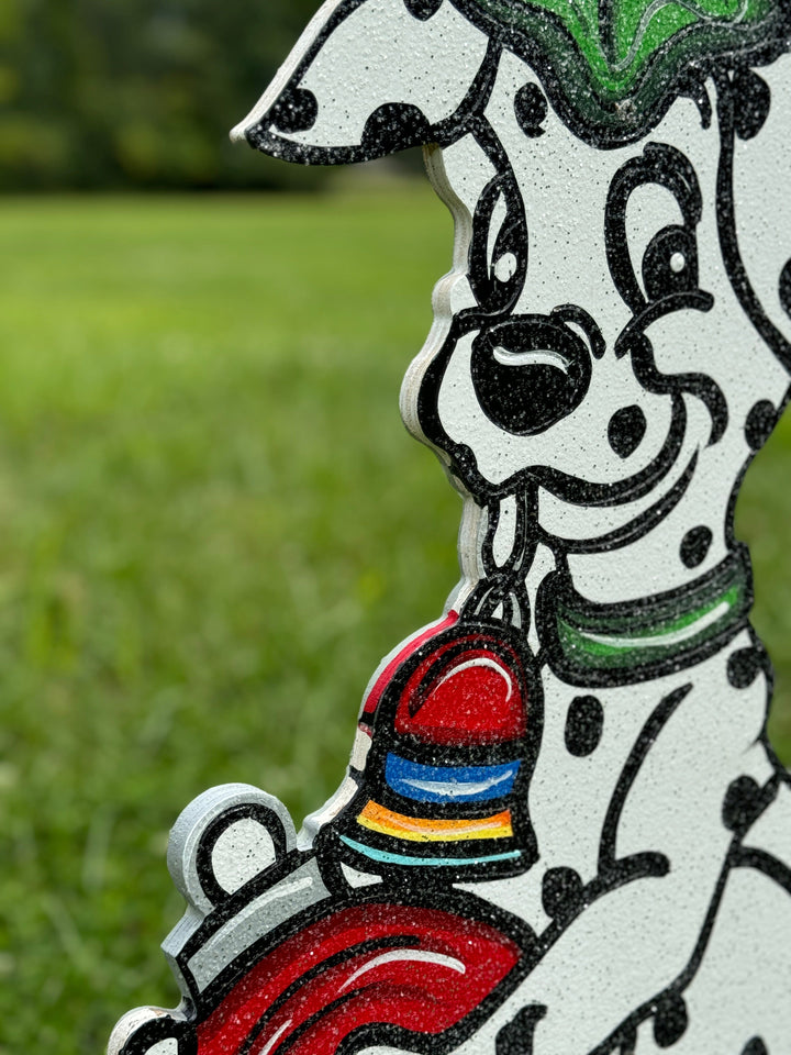 Personalized Dog Christmas Yard Signs | Dalmatian Holiday Lawn Decorations | Dog Lover Gift | Custom Bone Ornaments for Yard or Porch