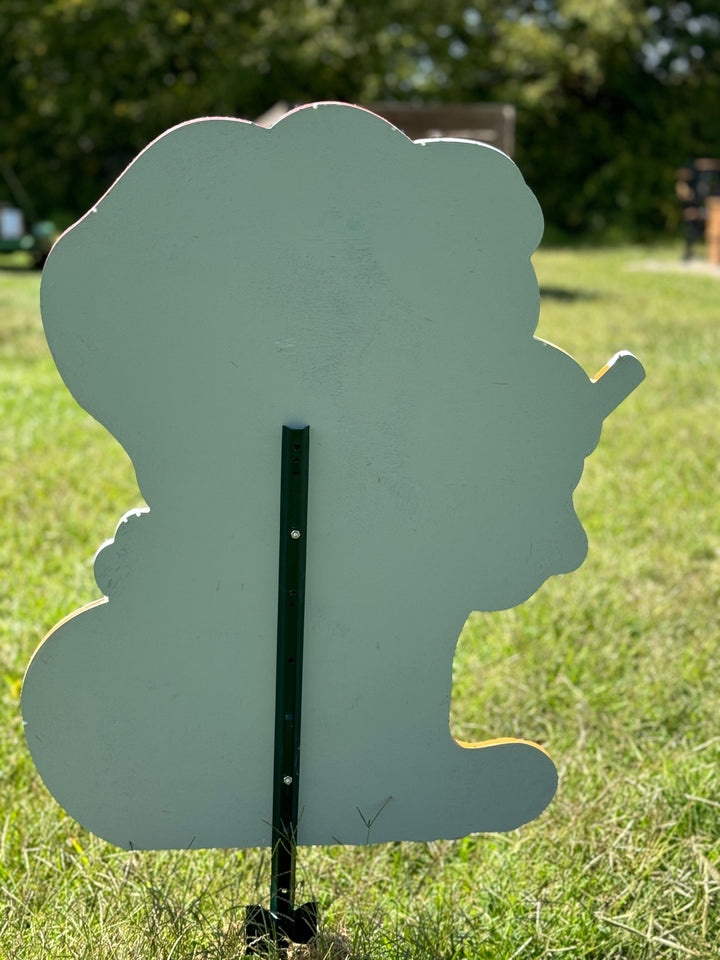 Christmas Cocker Spaniel Yard Sign – Wooden Outdoor Holiday Décor | Candy Cane Dog Lawn Ornament for Dog Lovers