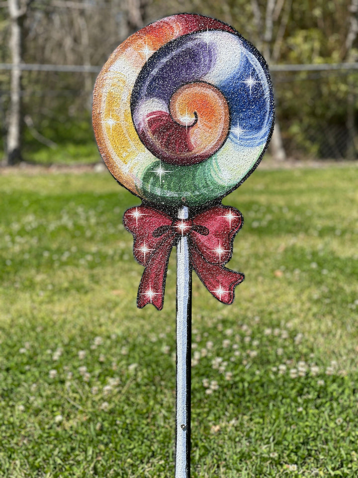 GingerBread House with Lolly Pops 7PC set Yard Art Sign