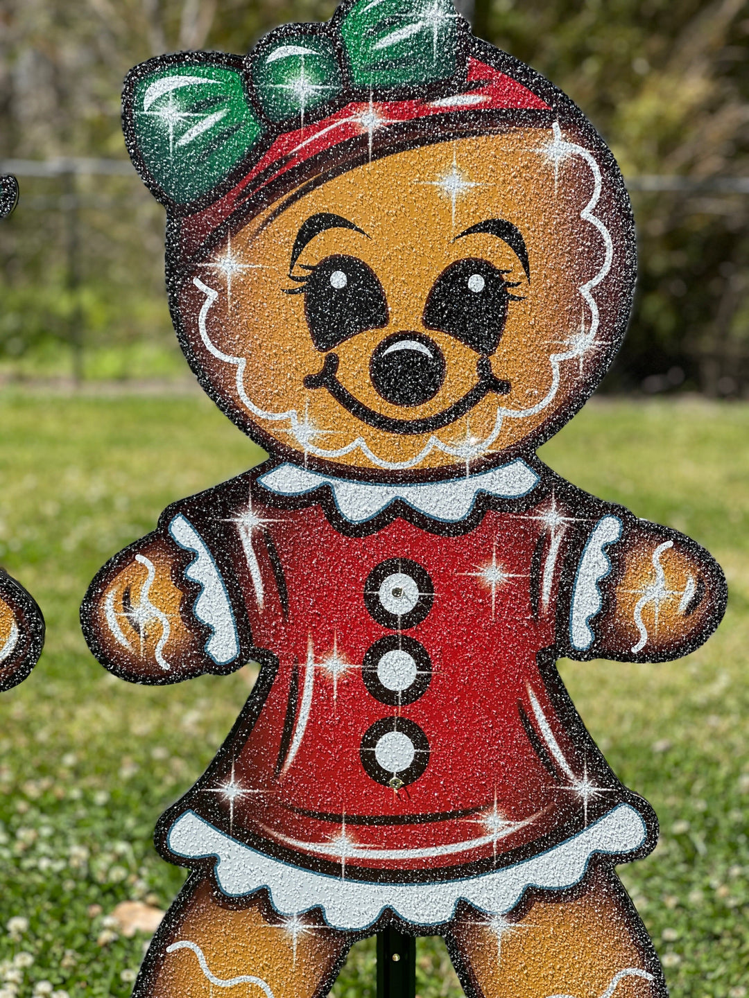 Christmas Yard Art Gingerbread Lane House with Ma,Pa, Kids , and babies-12PC Set
