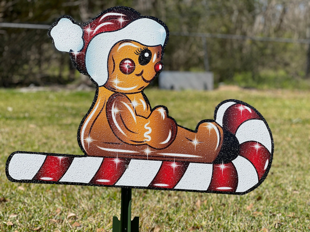 Gingerbread sugar baby with baker's cap