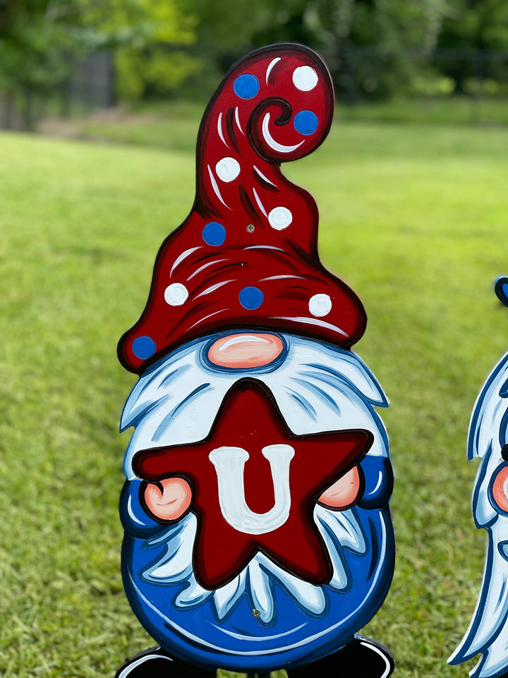 PATRIOTIC GNOME USA YARD ART DECORATION DIY BLANK