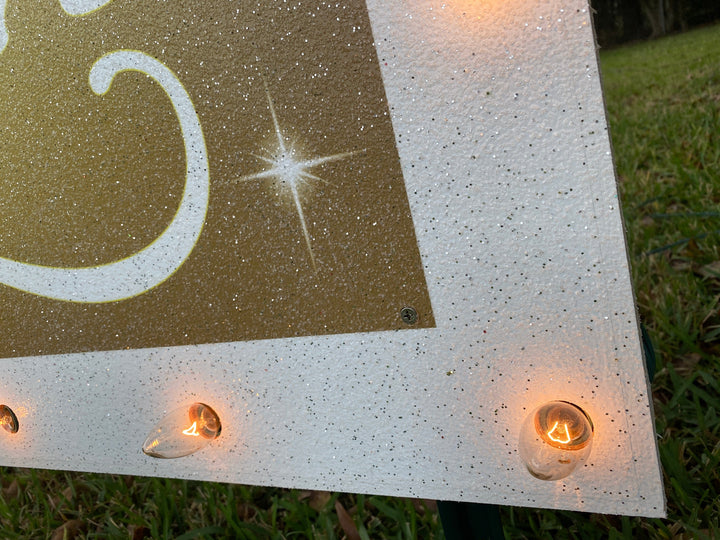 Christmas Praise Him Lighted Yard Art Decoration