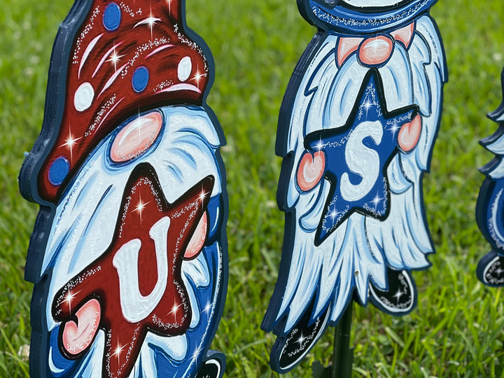 USA Gnomes yard art decorations
