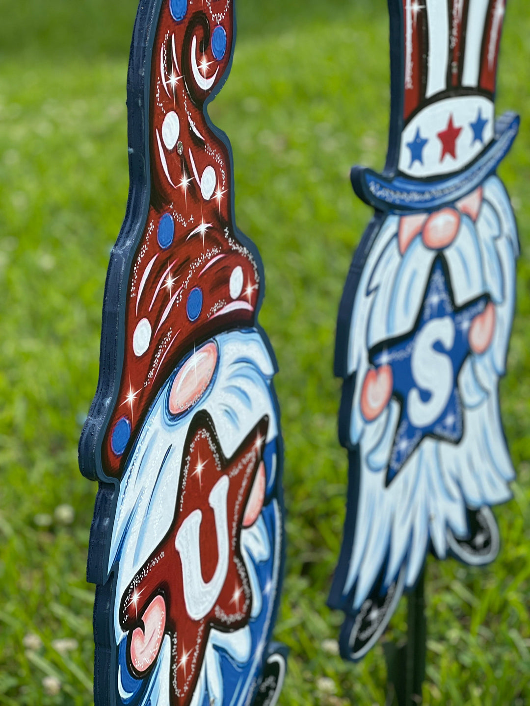 USA Gnomes yard art decorations