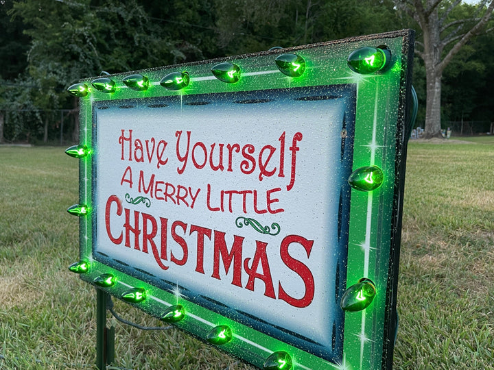 Have your self a Merry Little Christmas yard art sign decoration