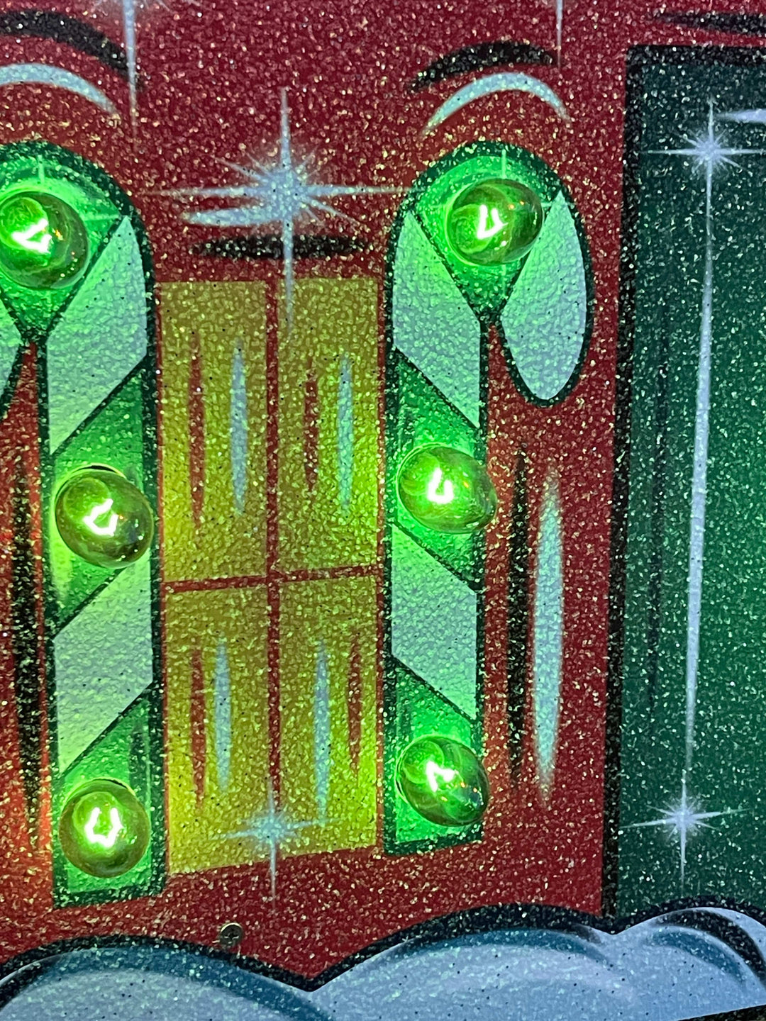 Lighted Santa's Workshop Yard art Sign Decoration