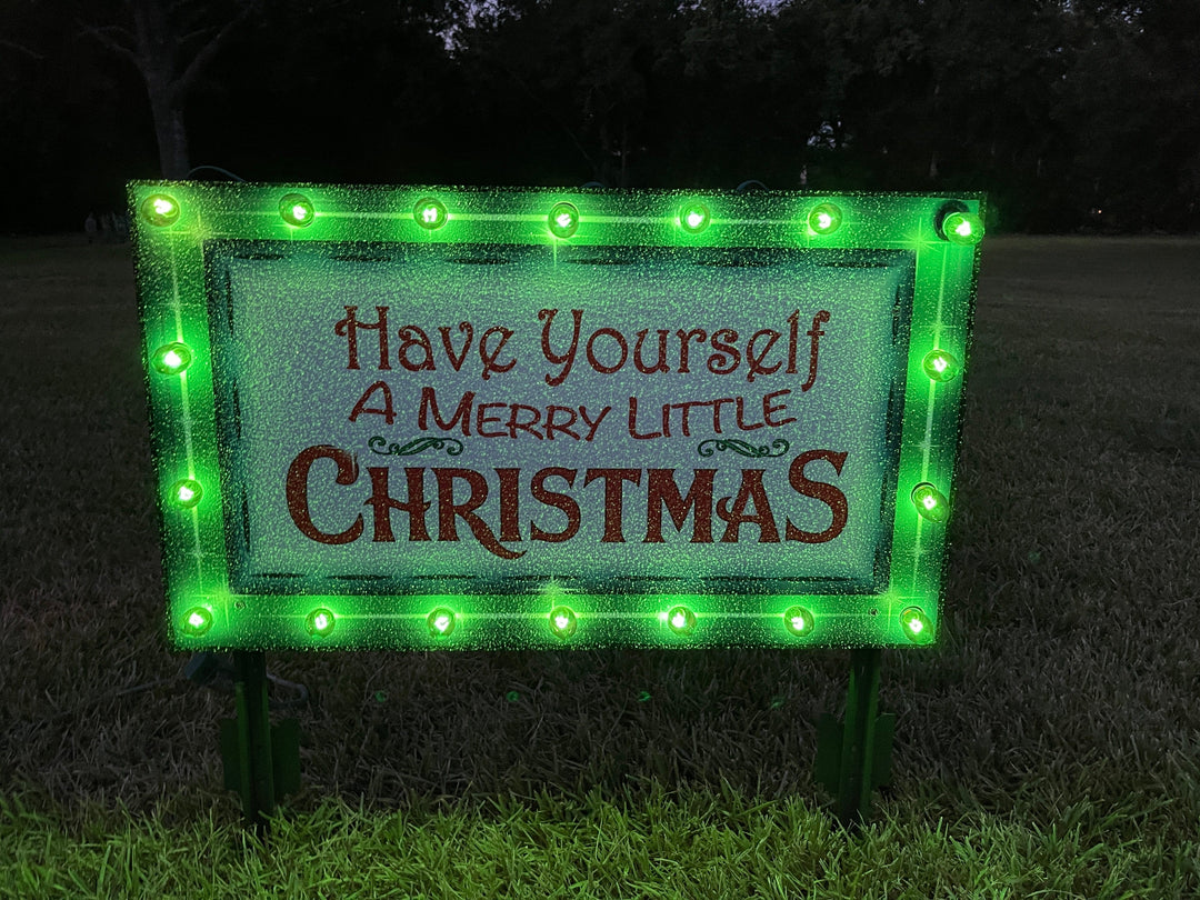 Have your self a Merry Little Christmas yard art sign decoration