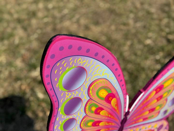 Whimsical Butterfly Yard Stakes – Pink & Neon Garden Decor, Boho Summer Outdoor Art for Lawn or Porch