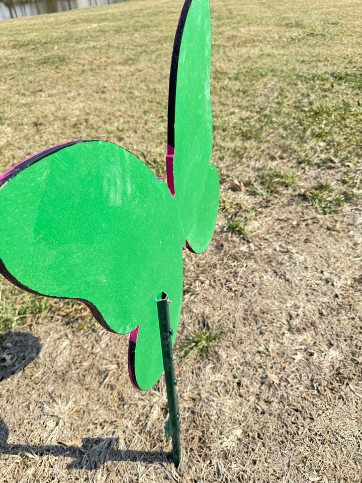 Whimsical Butterfly Yard Stakes – Pink & Neon Garden Decor, Boho Summer Outdoor Art for Lawn or Porch