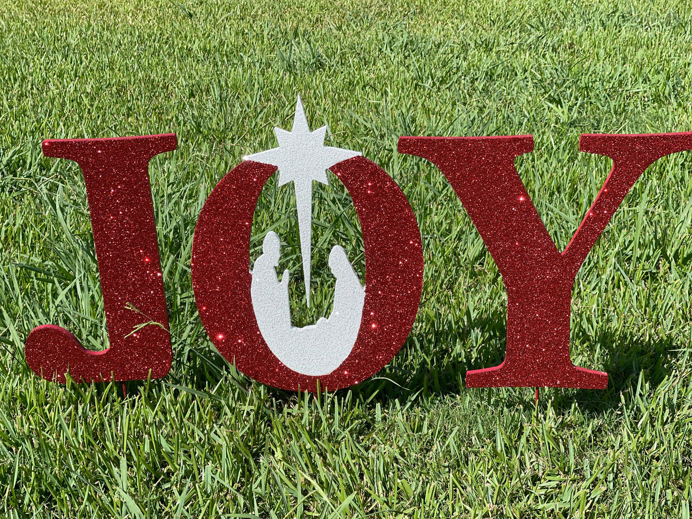 Christmas JOY Letters Yard Art