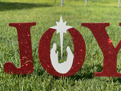 Christmas JOY Letters Yard Art