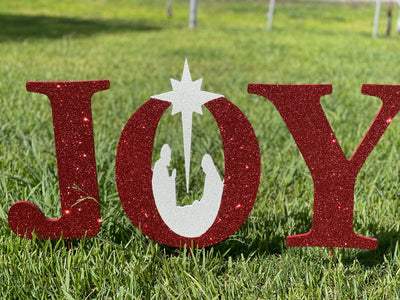 Christmas JOY Letters Yard Art
