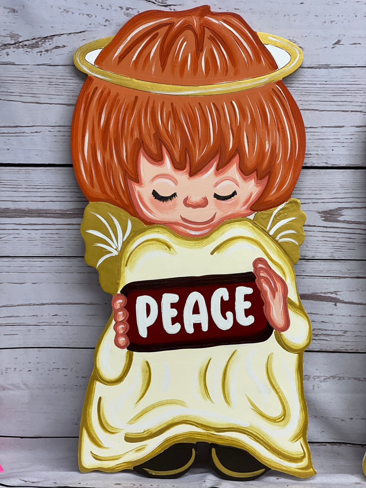 Peace on Earth Praying Angels Christmas Yard Art Decoration