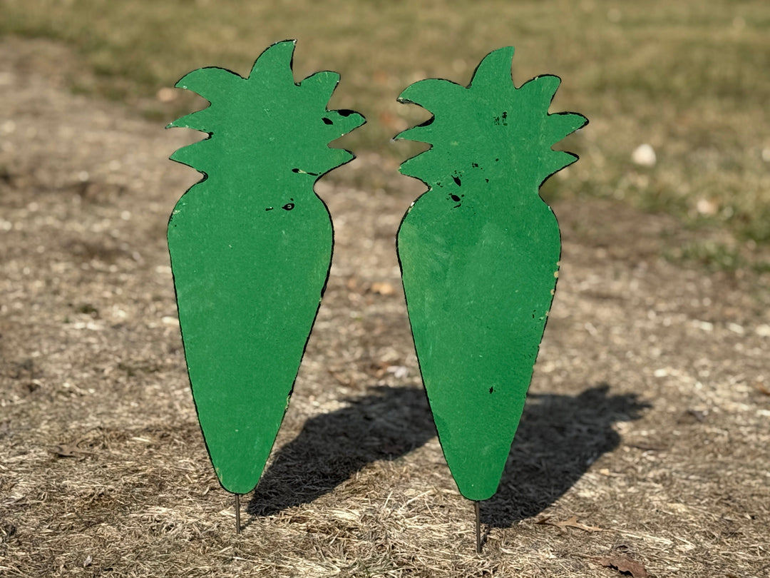 Classic Easter Carrot Yard Art Decoration yard Signs Set of 5 Carrots