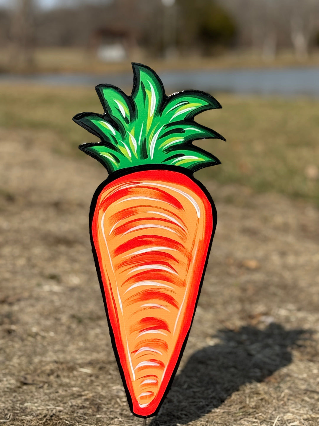 Classic Easter Carrot Yard Art Decoration yard Signs Set of 5 Carrots