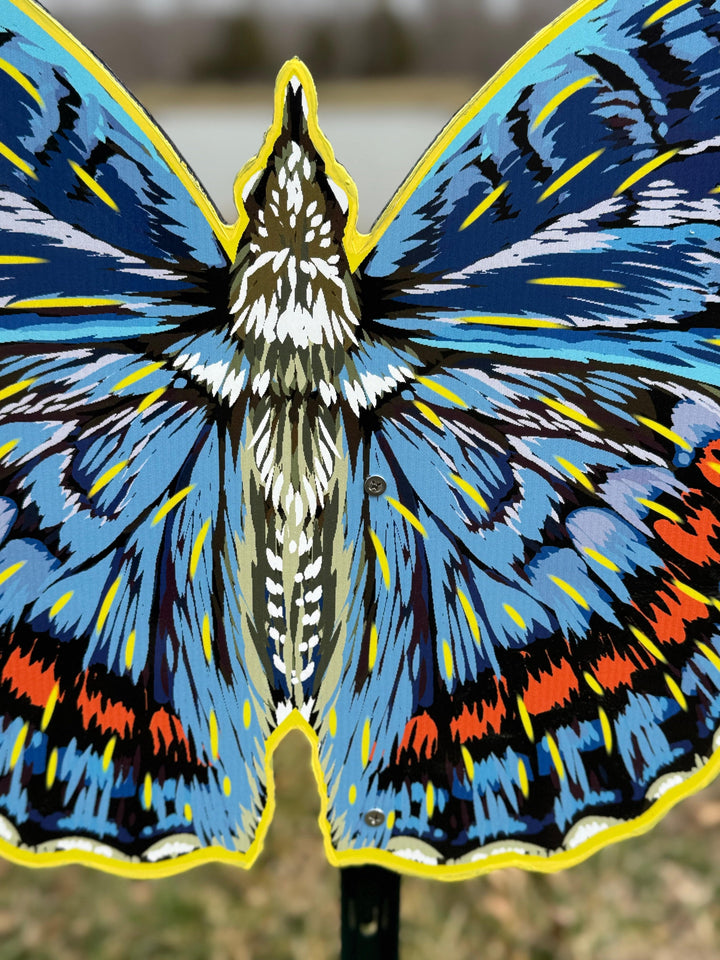 Beautiful Bright Blue Butterfly yard sign