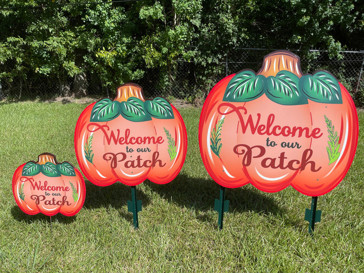 Welcome to our patch pumpkin yard art decor