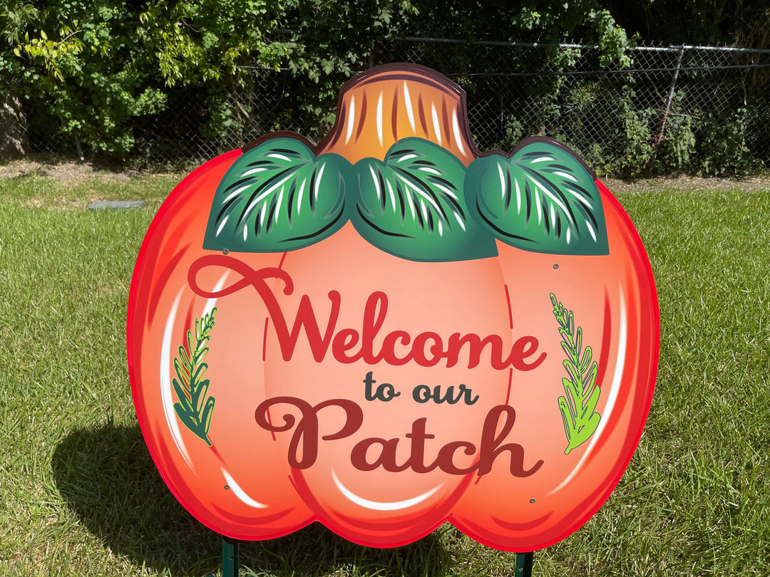 Welcome to our patch pumpkin yard art decor