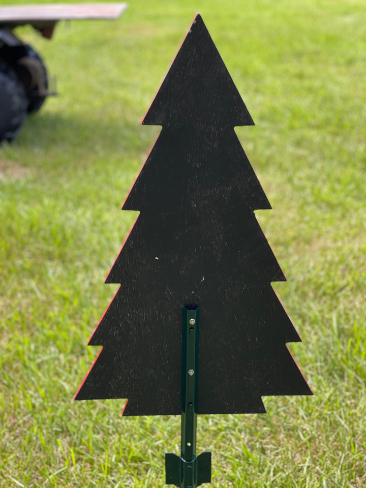 Joy to the World Christmas Tree Yard Art