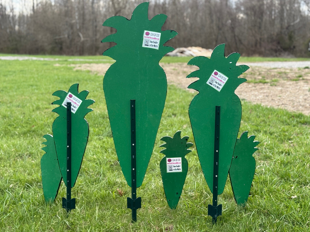 Classic Easter Carrot Yard Art Decoration yard Signs Set of 5 Carrots