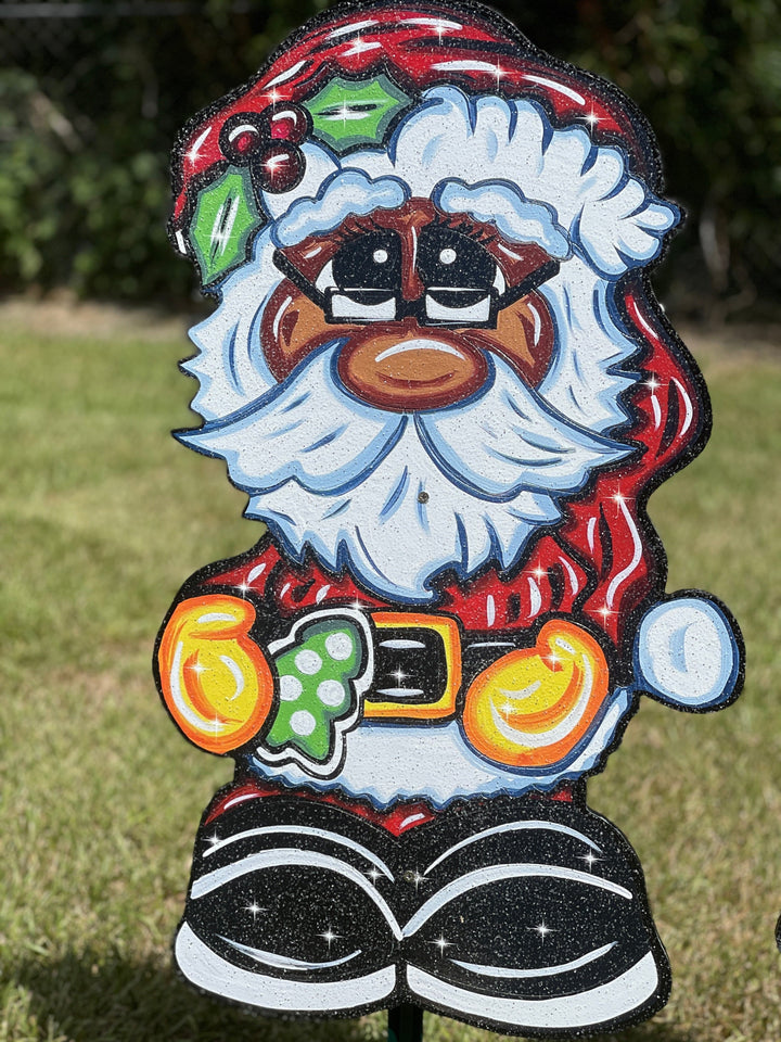 Christmas Santa clause with Mrs Clause yard art decor